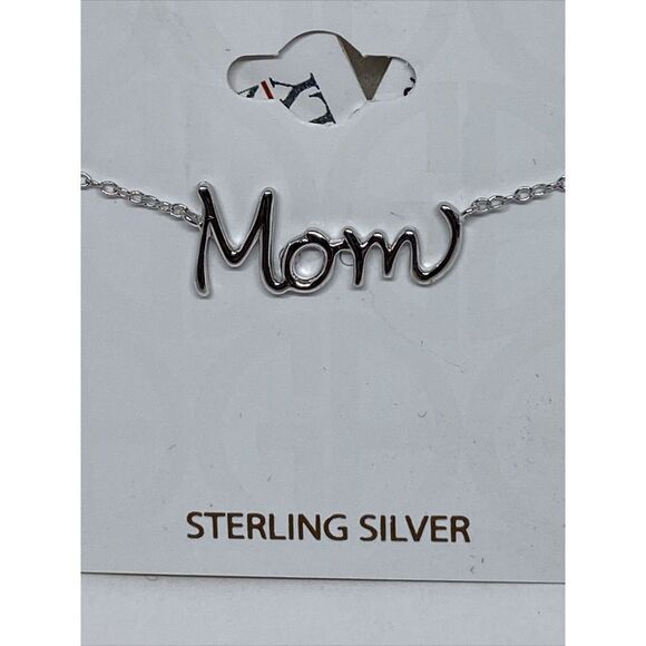 Giani Bernini Mom Pendant Necklace in Sterling Silver MSRP $85 CP687 - Picture 2 of 3
